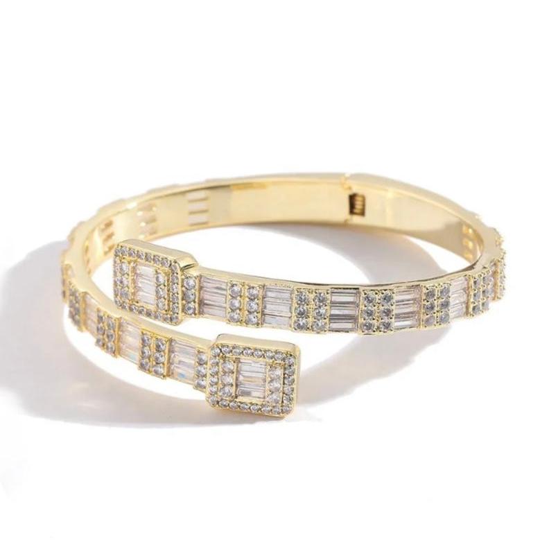 Open Bracelet Baguette Gold