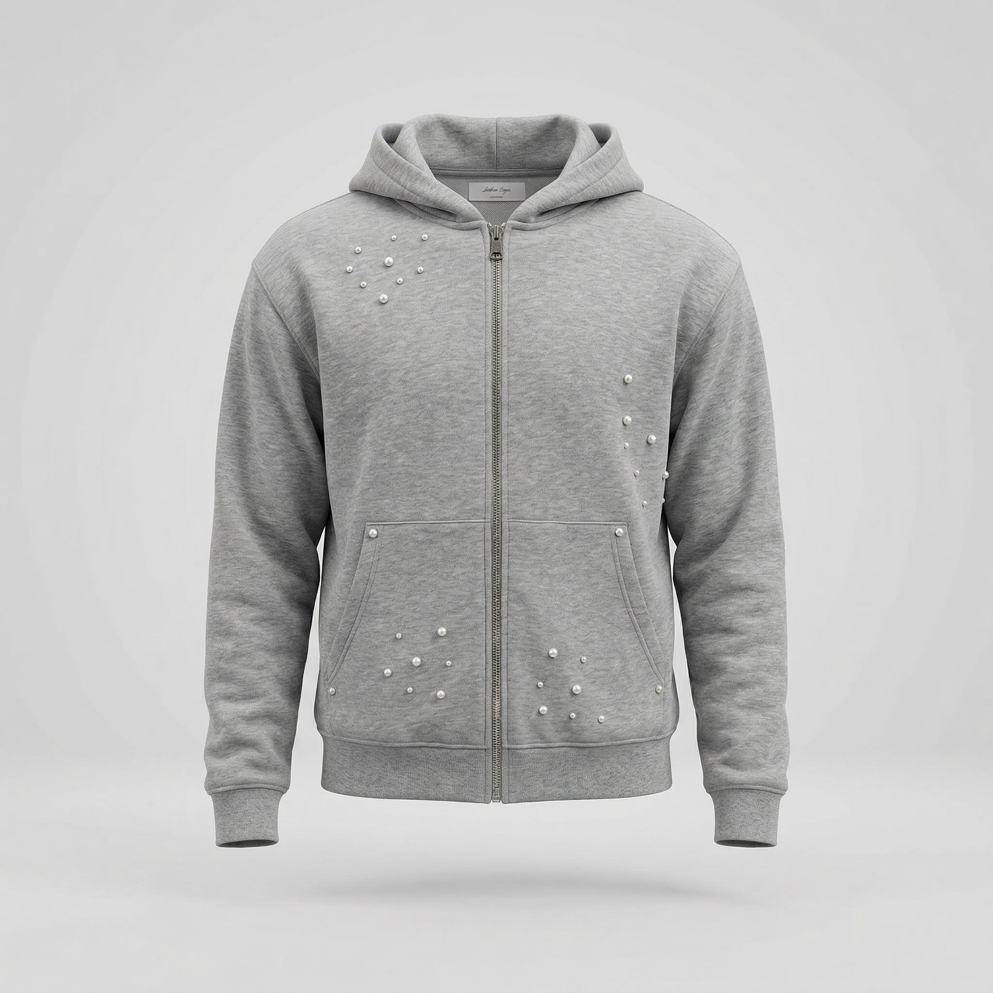 Pearl Zipper Grey