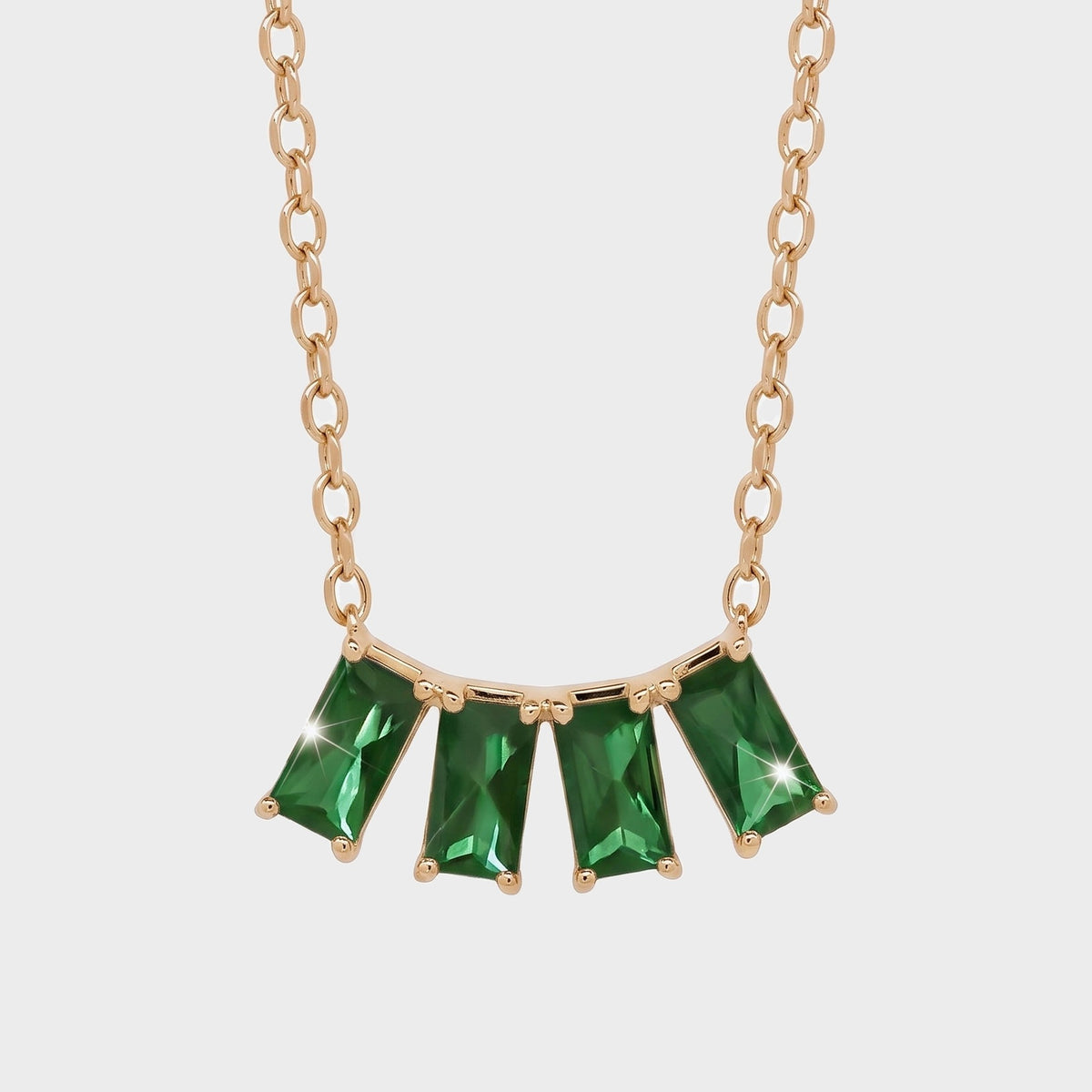 Quatro Diamands Baguette Chain