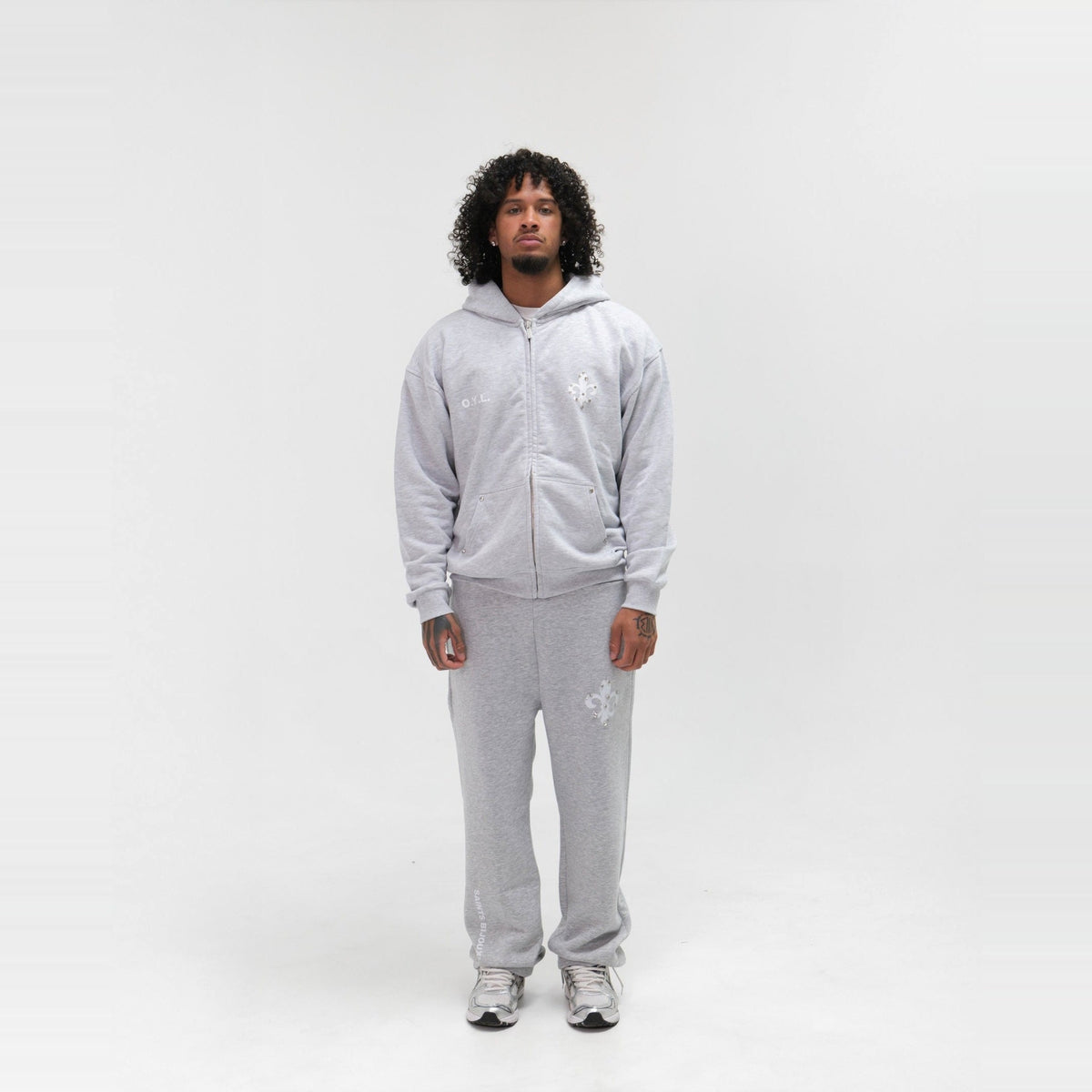 Diamond Zipper Grey