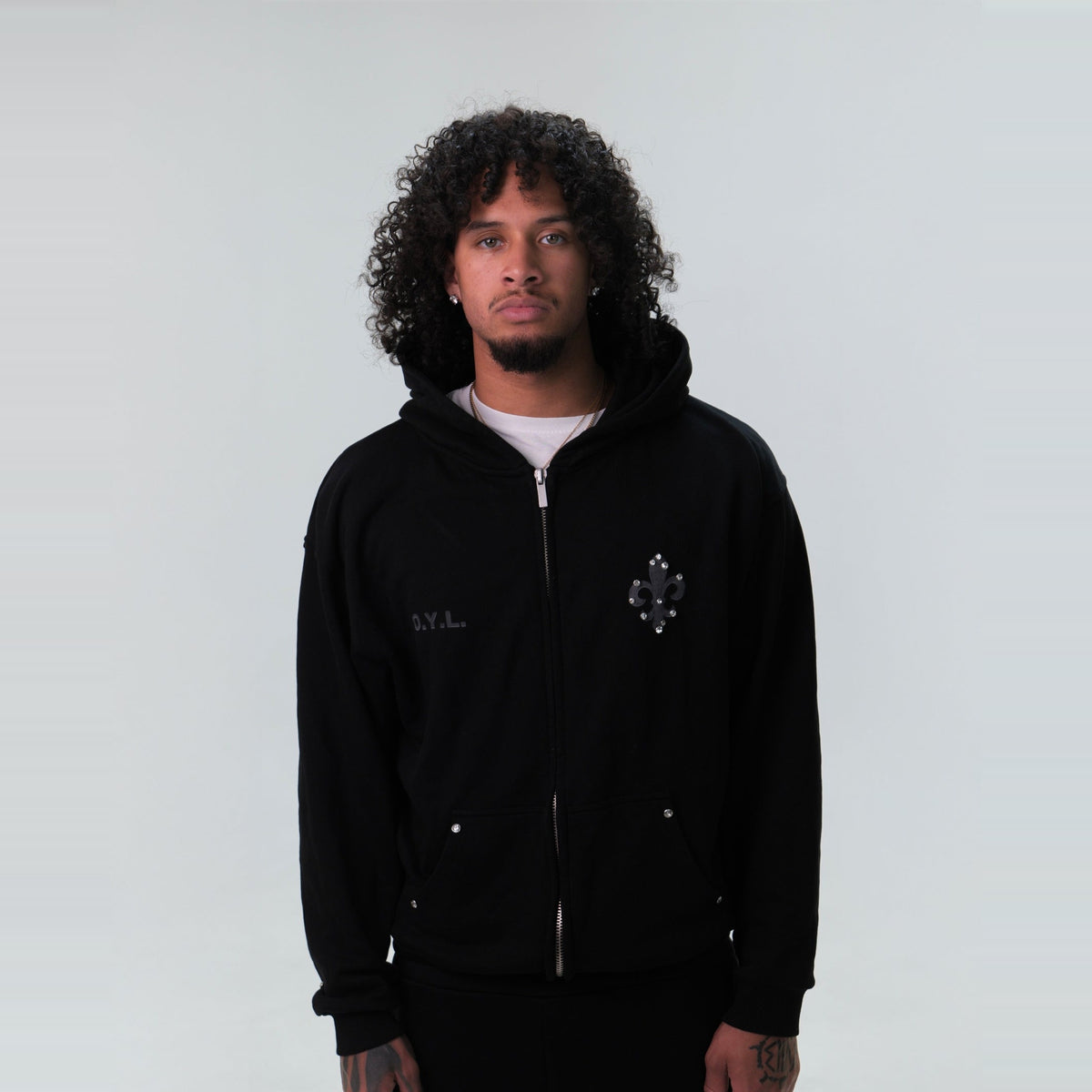 Diamond Zipper Black