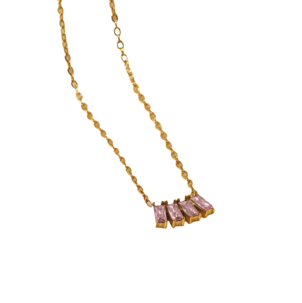 Quatro Diamands Baguette Chain 'Rosa'