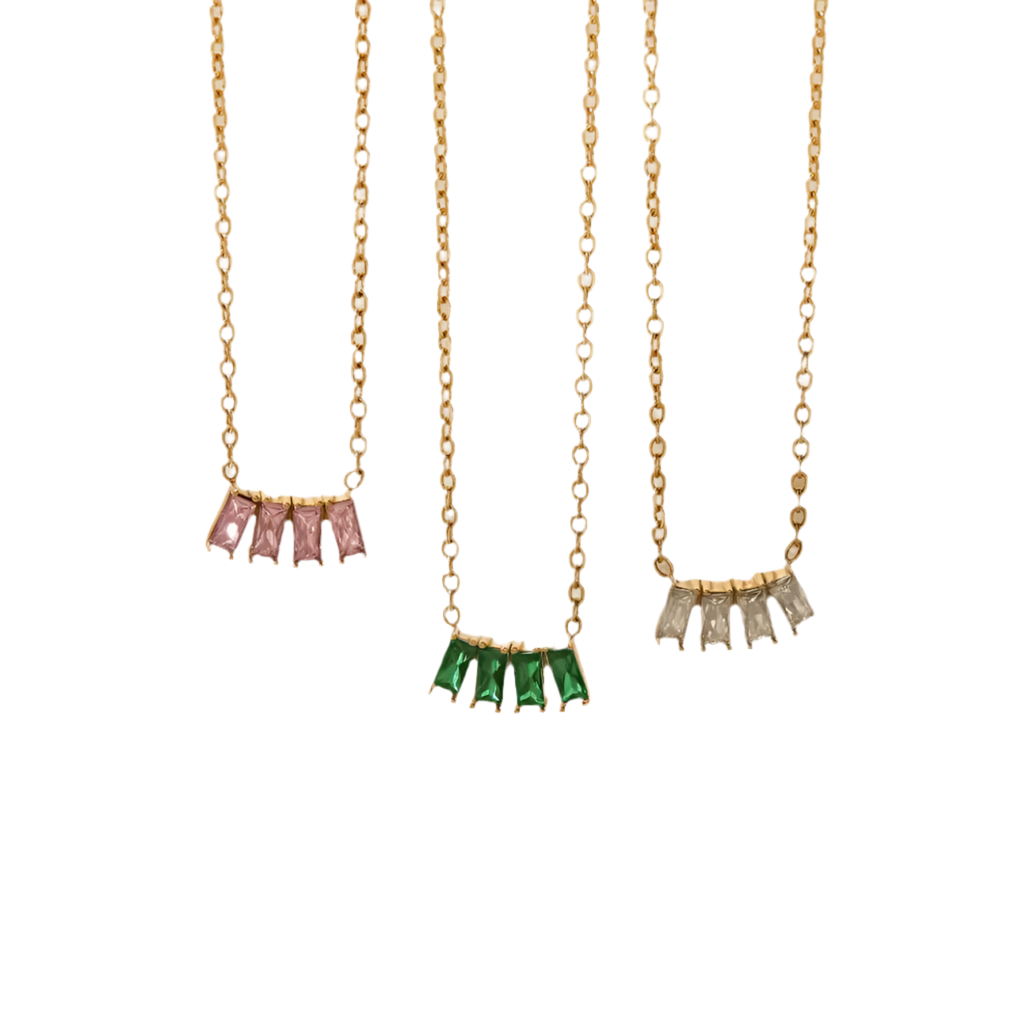 Quatro Diamands Baguette Chain 'Rosa'