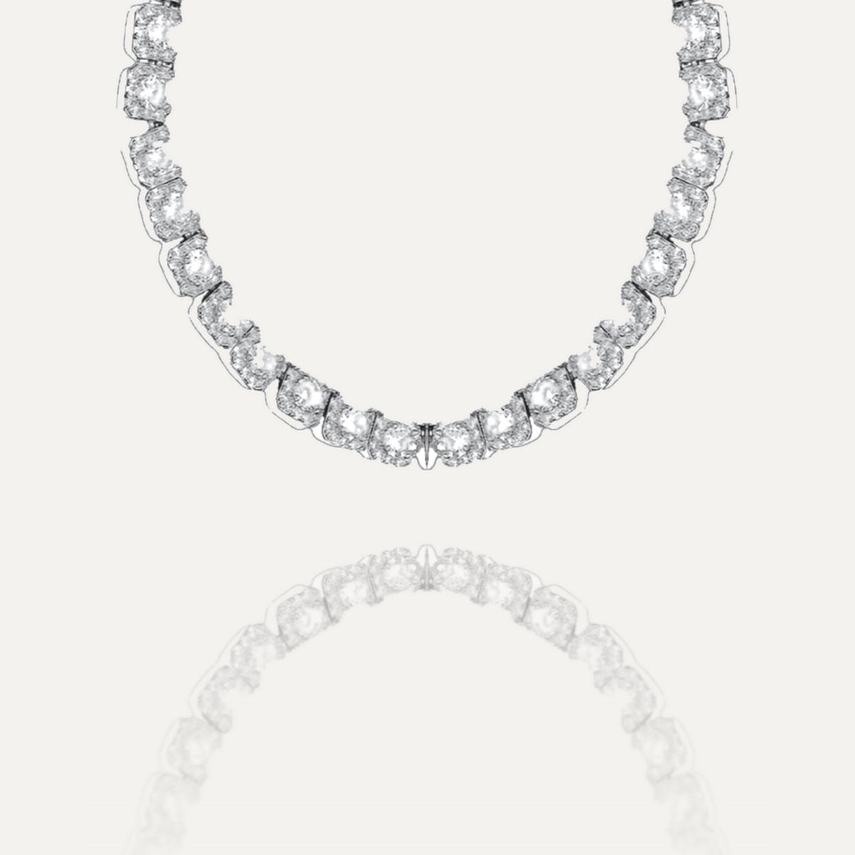 Clustered Tennis Chain Silver