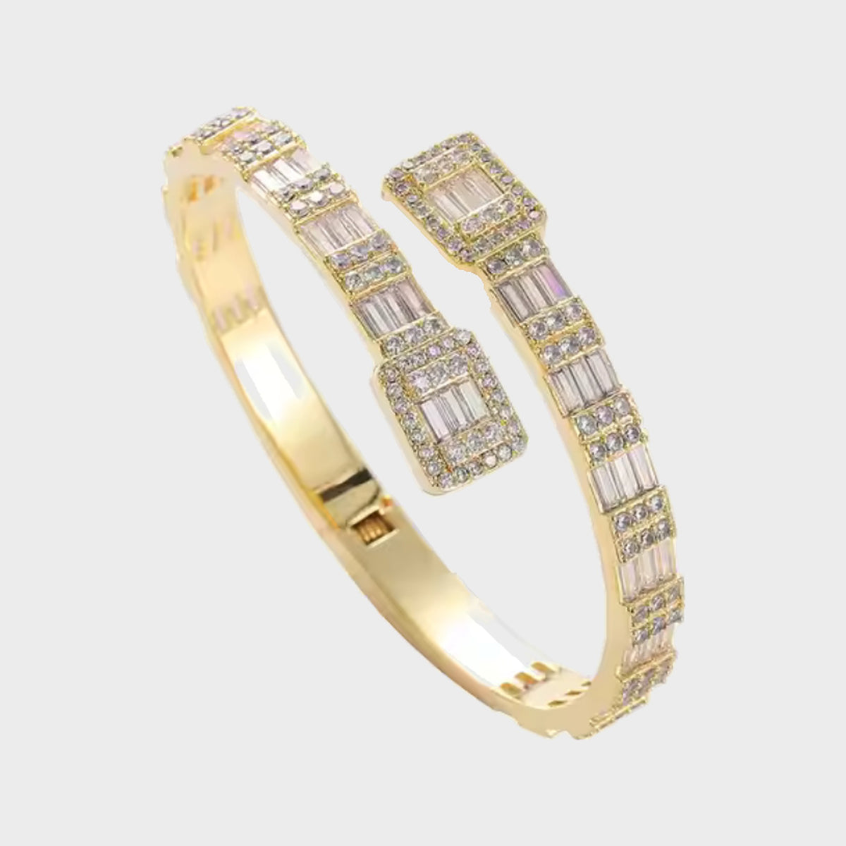 Open Bracelet Baguette Gold
