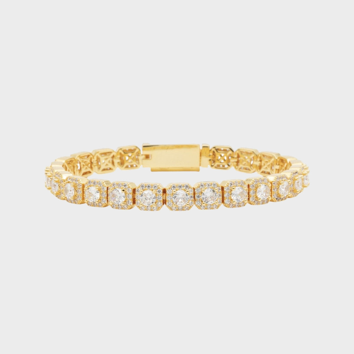 Clustered Tennis Bracelet Gold