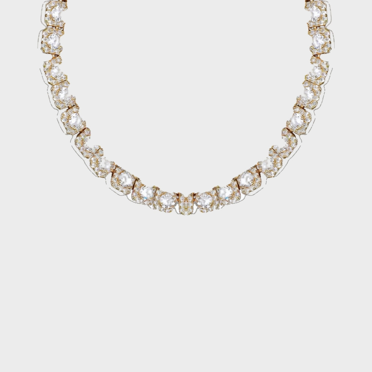 Clustered Tennis Chain Gold