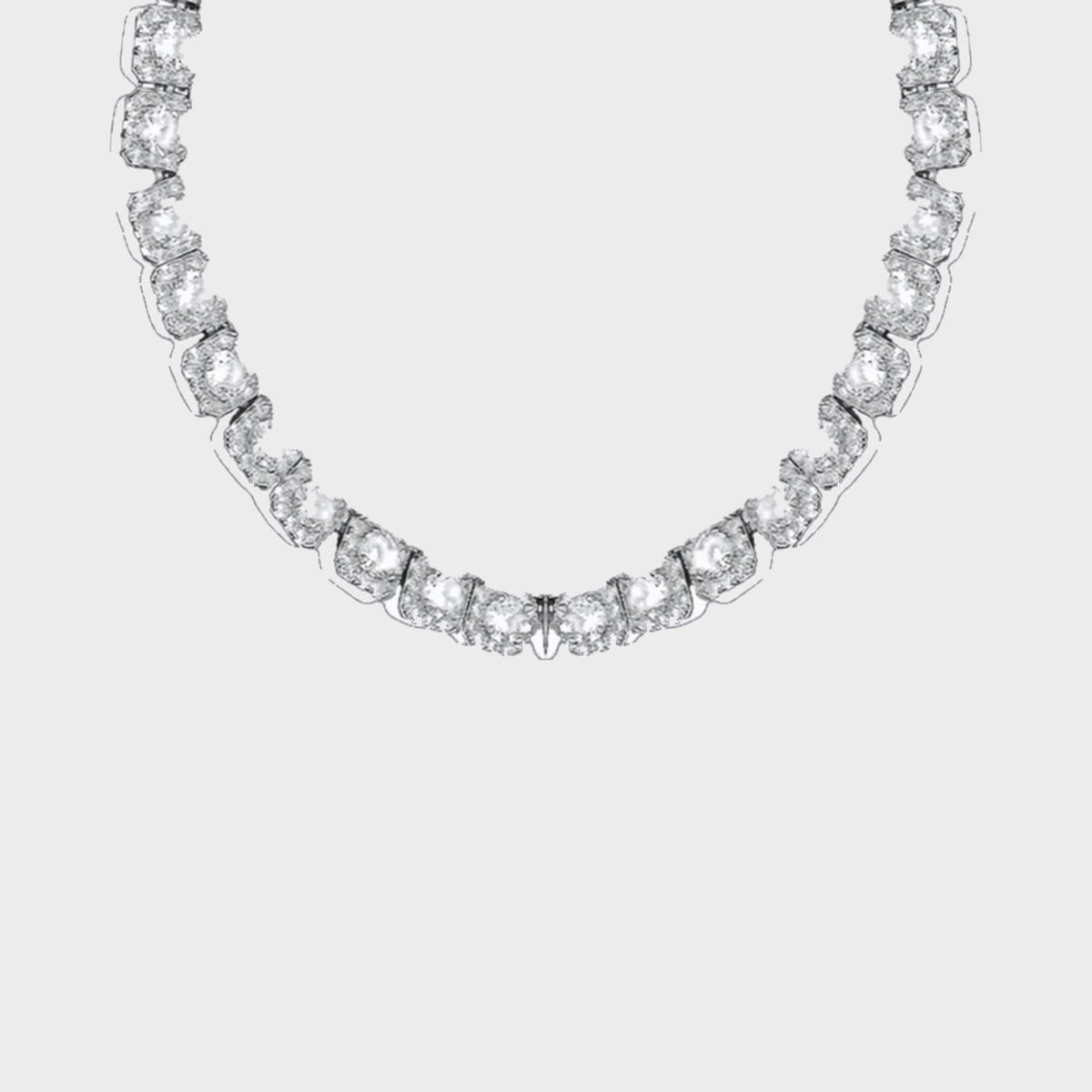 Clustered Tennis Chain Silver