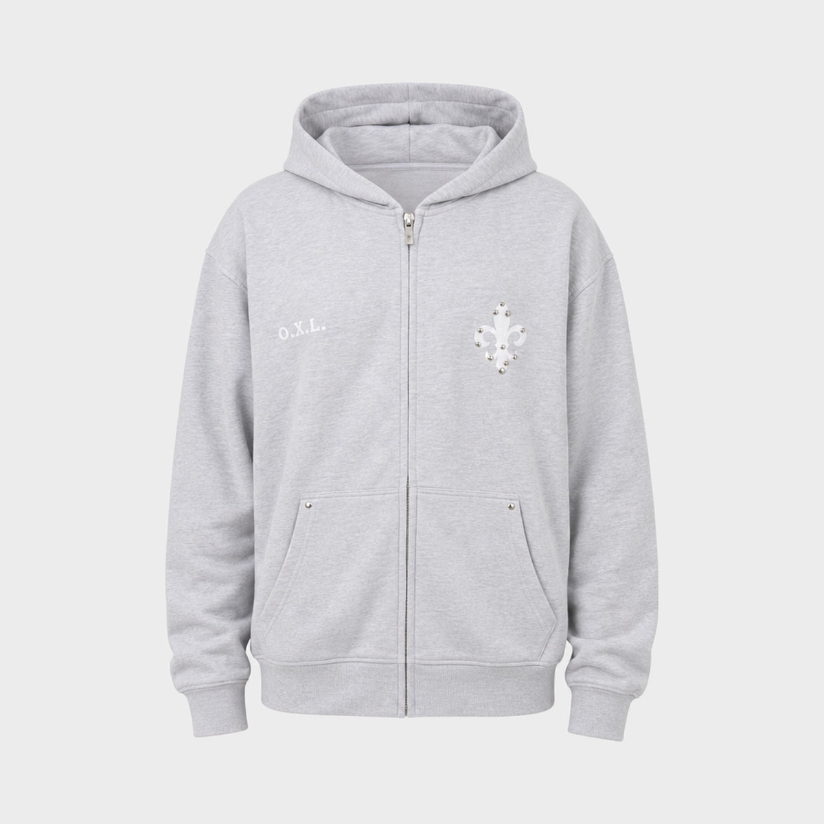 Diamond Zipper Grey