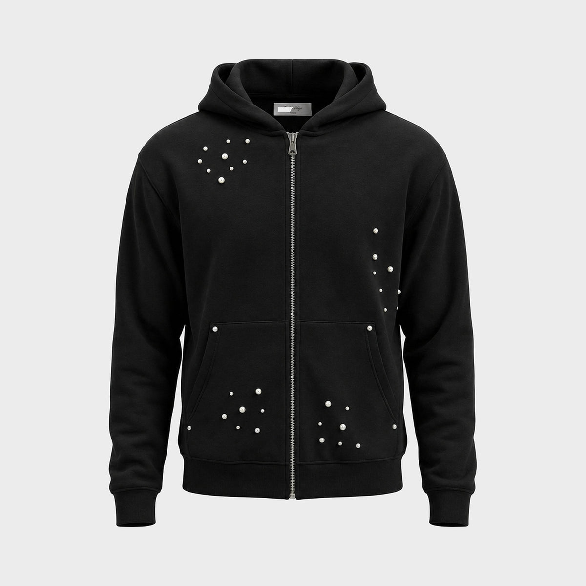 Pearl Zipper Black