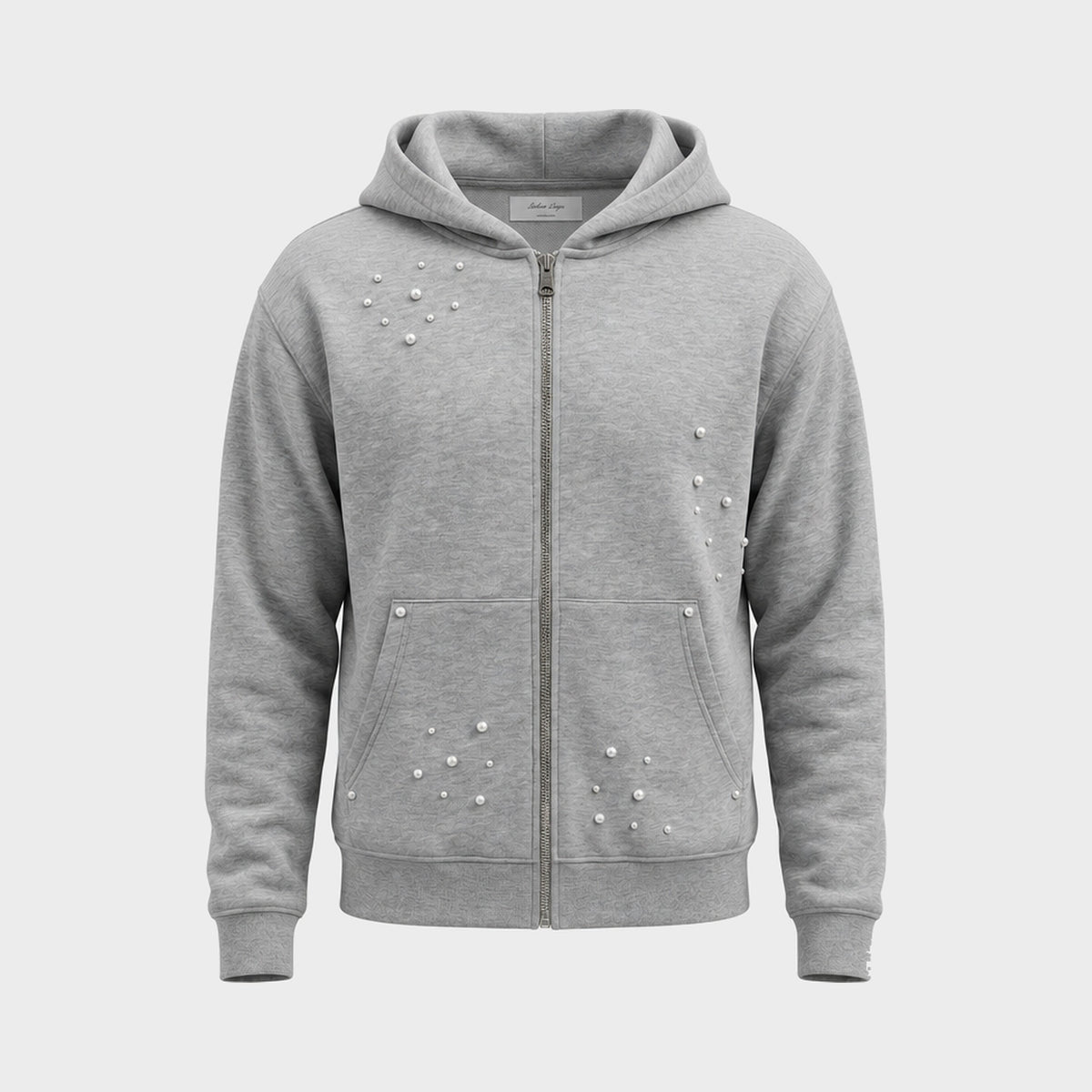 Pearl Zipper Grey