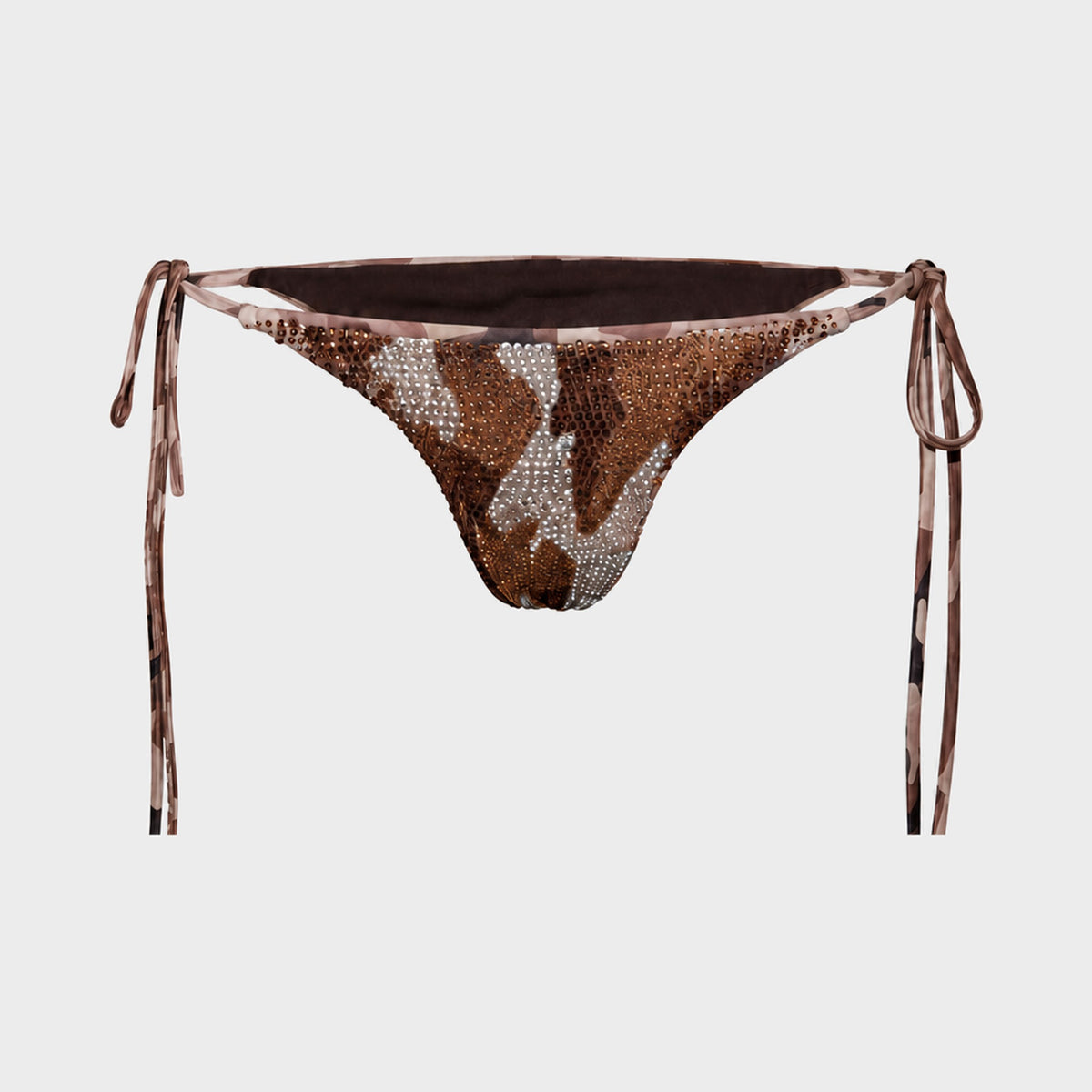 Rhinestone Camouflage Bikini Bottom