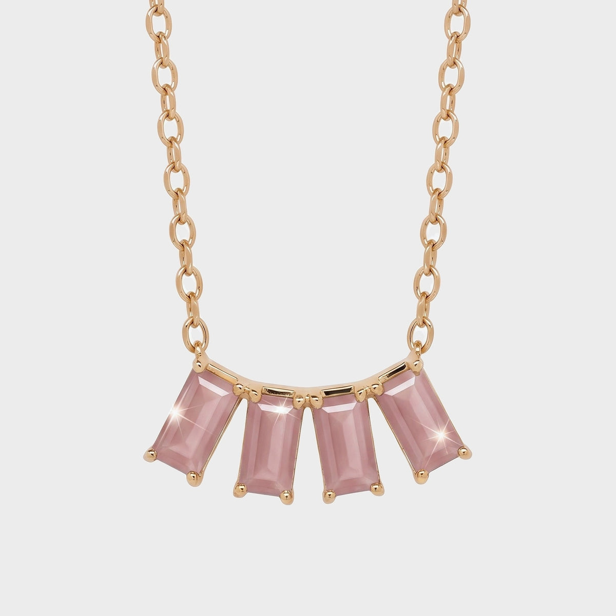 Quatro Diamands Baguette Chain 'Rosa'