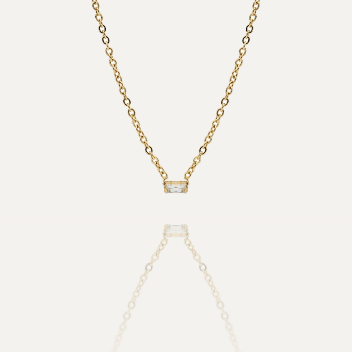 Single Diamond Baguette Chain